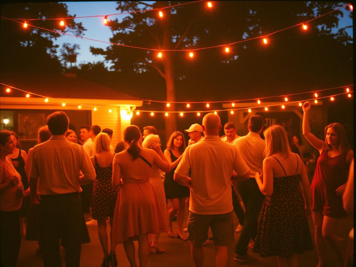 Dancing at the outdoor party
