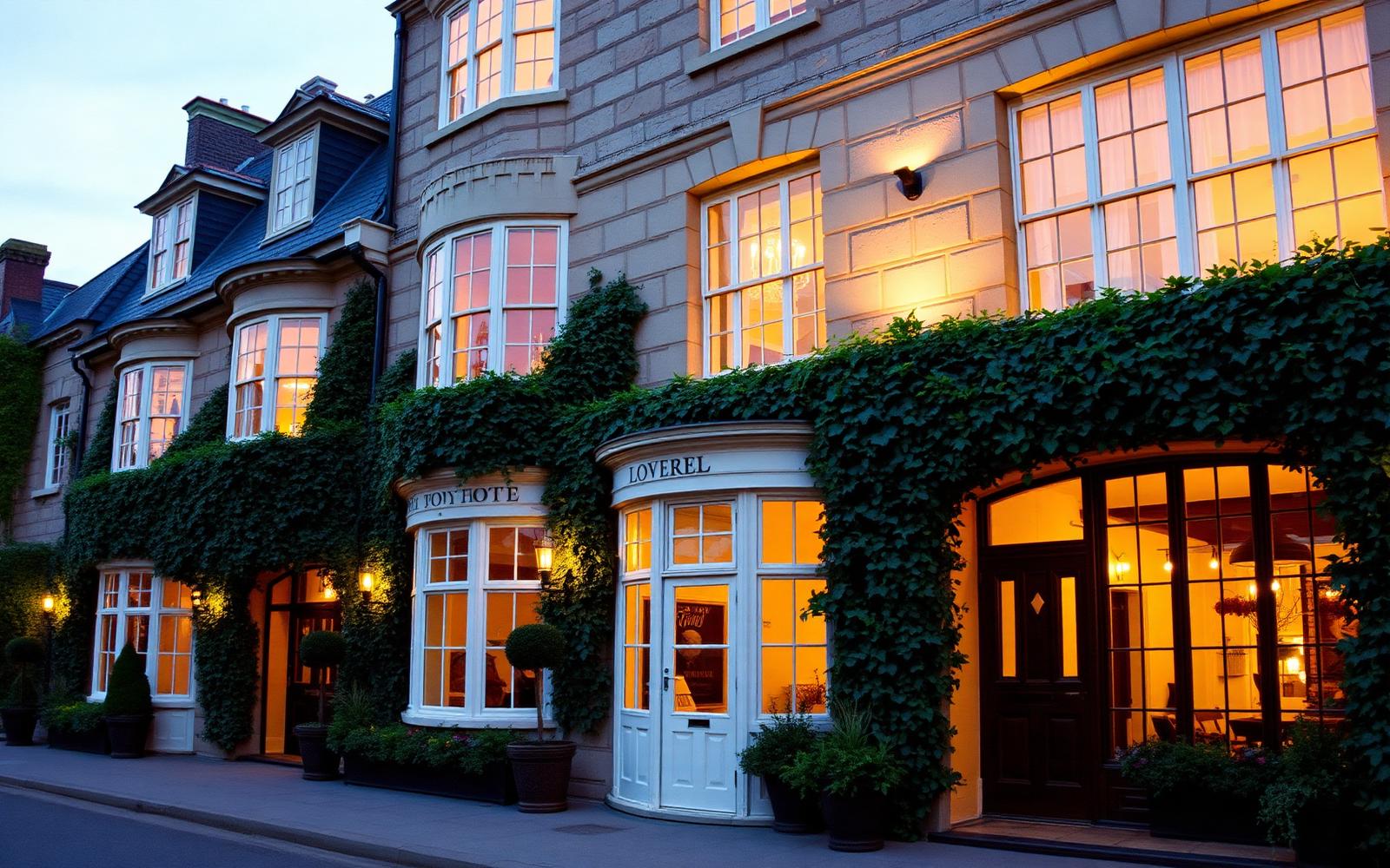 The Loveridge Hotel at dusk